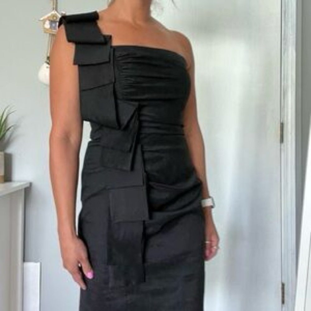 Jessica McClintock l One Shoulder l Black Cocktail Dress l Size: 2T - Picture 10 of 10